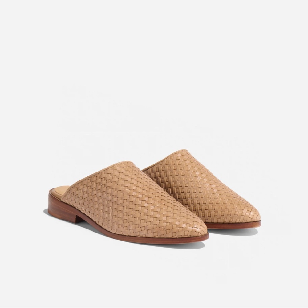 Nisolo Woven Leather Mule in Tan